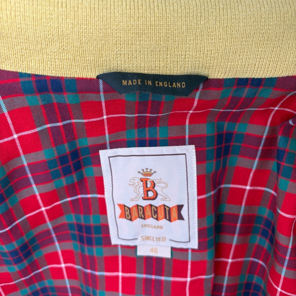 Baracuta G9 Harrington Jacket 46 Yellow Made England Fraser Tartan Preppy - Picture 6 of 15